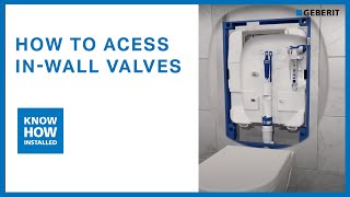 Geberit inwall concealed cisterns  How to access valves for service [upl. by Poree140]