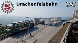 Drachenfelsbahn  Königswinter  Zahnradbahn  Rack railway  Nordrhein Westfalen  Germany [upl. by Leakcim]