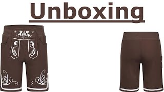 Herren Jogging Lederhose Unboxing Video [upl. by Mackenzie]