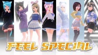 【MMD】TWICE  Feel Special  GachaTubers  ft Kittypop Time Hatsumi Rou Cutie pun pun amp More [upl. by Nelak]