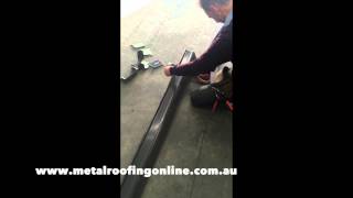 How to Cut COLORBOND® Quad Guttering  Metal Roofing Online [upl. by Service]