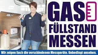 Gasmessgeräte f Gasflaschen in Wohnmobilen Wohnwagen GasflaschenFüllstandskontrolle [upl. by Kcirdnekal334]