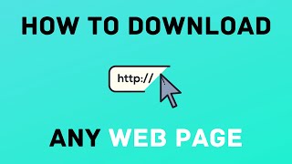 How To Download A Web Page and View it Offline [upl. by Anaillil286]