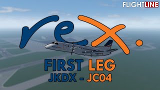 Leg 1 of 4 of a long journey ahead  JKDX to JC04  Saab340 Full Flight  Roblox Flightline [upl. by Oretos237]