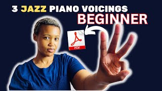 3 Standard Jazz Piano Voicings for Beginners Jazz Piano Tutorial [upl. by Florinda]