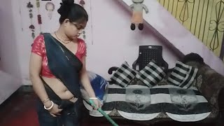 low waist saree navel vlog  garmi mein halat kharab ho gaya cleaning karte karte 🥺 [upl. by Warthman]