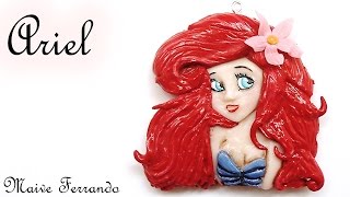 Polymer Clay Disneys Ariel The Little Mermaid PendantCharm Tutorial  Maive Ferrando [upl. by Chyou558]