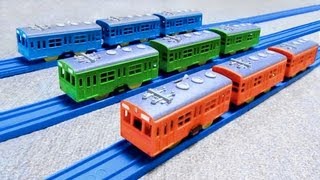 プラレール 復活！電動プラ電車トリオ （103系） Tomy Plarail [upl. by Berget]