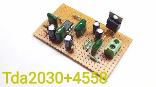 Make Tda20304558Ic Circuit Board Amplifier And Bass Booster Circuit [upl. by Iverson]