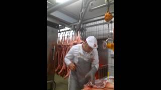 Schwein zerlegen Germany 2013 Bretten [upl. by Ahseryt]