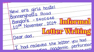 Informal letter writing in English How to write an informal letter in englishLetter for invitation [upl. by Arednaxela]