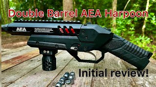 This SawedoffShotgun style Air Pistol Is Insane AEA Harpoon Double Barrel Big Bore Air Pistol [upl. by Llahsram]