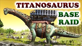 ARK  TITANOSAURUS quotPVPquot BASE RAID TEST  Titan VS Auto Turrets amp Plant Species X TEST [upl. by Mueller136]