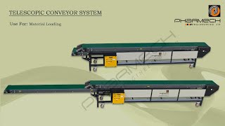 Telescopic Conveyor System  Pharmech Engineering Company  Material Loading  Pharma Machine [upl. by Acacia]