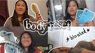 BODY RESET  stomach acid reflux debloating dry brushing amp lymphatic drainage massages [upl. by Enitnemelc]