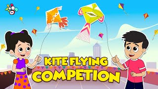 Kite Flying Comption  Animated Stories  English Cartoon  Moral Stories  PunToon Kids [upl. by Augusta]