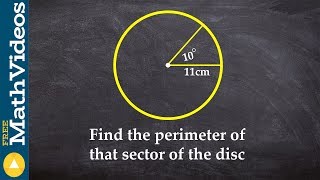 How to find the perimeter of a sector using arc length formula [upl. by Ezana269]