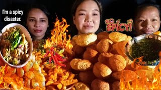 pani puri and tasty aloo nimki 🤤  nepali mukbang [upl. by Bobine]