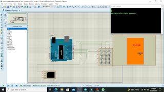 simulation of smart door lock system using arduino in proteus [upl. by Tebor]