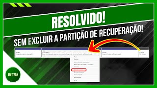 Como estender a UNIDADE C sem excluir a partição de recuperação  Partição de recuperação no meio [upl. by Akinat]