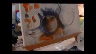 How toplan and start a painting using verdacchio and only 3 colours [upl. by Mendez]