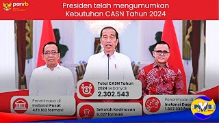 Pengumuman Presiden  Kebijakan Pembukaan kebutuhan Formasi CPNS Dan PPPK 2024 [upl. by Yeneffit218]