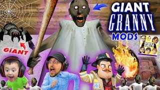 GIANT GRANNY MOD  TINY GRANNY STARTS FIRE FGTEEV Skit  Gameplay [upl. by Heinrick110]