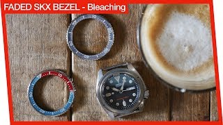 How to fade a Bezel Insert using bleach  SKX Mod [upl. by Croteau]