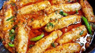 Chicken Seekh Kabab With Delicious Gravy  Easy Dinner Recipe ❤️ [upl. by Tybalt]