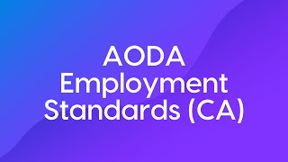 AODA Employment Standards Course Trailer [upl. by Nnaeilsel598]