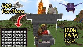 Granja de Hierro Fácil y Eficiente Paso a Paso Minecraft Java 120 [upl. by Nwahsar412]