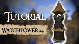 Minecraft Tutorial How to build a medieval watchtower Version 4 [upl. by Emmit]