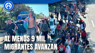 Nueva caravana migrante avanza sobre Tapachula [upl. by Nimref]