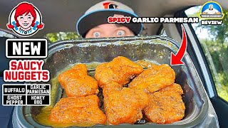 Wendys® Spicy Garlic Parmesan Saucy Nuggets Review 🌶️🧄🧀🐔  Better Than KFC®  theendorsement [upl. by Reuven]