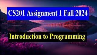 CS201 Assignment 1 Fall 2024 [upl. by Cadel]