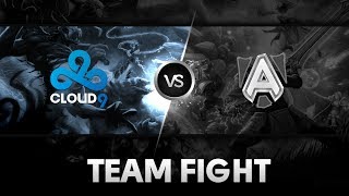 Team fight by Cloud 9 vs Alliance  ESL One Frankfurt [upl. by Anesor]