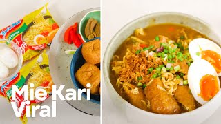 RESEP MIE KARI VIRAL  BISA PAKE INDOMIE [upl. by Nelluc371]