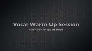 Singing Lessons  Vocal Warm Up Exercises PART 1 of 3 [upl. by Arahk]