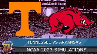 Tennessee vs Arkansas  College Basketball 2282023  NCAA Full Game Highlights  NBA 2K23 Sim [upl. by Serle391]