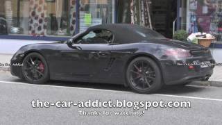 2013 Porsche Boxster S Convertible Mule Erlkönig SOUND [upl. by Ynnavoj508]