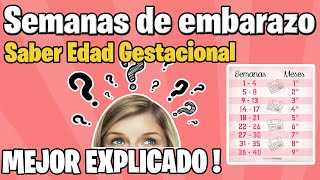 COMO SABER LA EDAD GESTACIONAL l COMO CALCULAR SEMANAS DE GESTACION [upl. by Vachil]