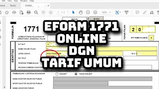 Cara Lapor SPT Tahunan Badan 1771 Eform Online Yang Menghitung Pajaknya Sesuai Tarif Umum UU PPh [upl. by Lisabeth]