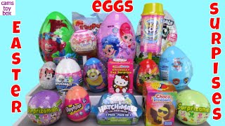 Chocolate Easter Surprise Eggs Openng Toys Surprizamals Pikmi SHopkins Trolls Hatchimals [upl. by Hillery]