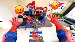 SPIDERMAN Bros and LITTLESPIDEY Making Fun of NEW SPIDERMAN FUNNY COMEDY PARKOUR POV [upl. by Acinat]