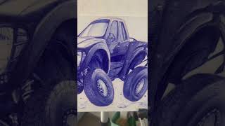 Drawing a Nissan frontier in pen [upl. by Barrus]