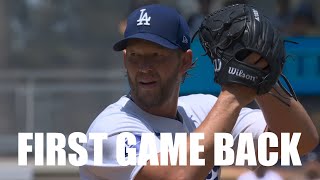 Clayton Kershaw Strikes Out 6 vs Giants in His First Game Back [upl. by Assennev]