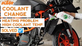 KTM RC Coolant Change  125200390 Detailed Guide [upl. by Nwahsid]