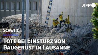 Tote bei Einsturz von Baugerüst in Lausanne  AFP [upl. by Merchant]