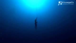 Freediving World Record by Natalia Molchanova Free Immersion 90 meters [upl. by Iahk]