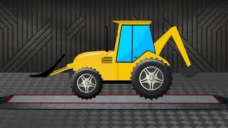 Backhoe Loader  Formation And Uses  kids videos  learn vehicles [upl. by Hannaj641]